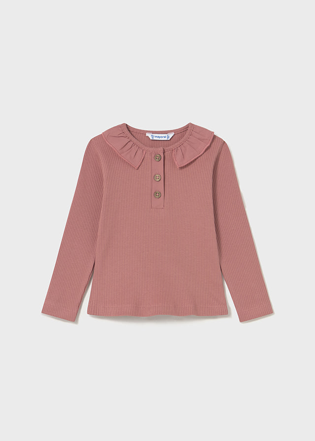 POLO ROSA A COSTINE CON COLLETTINO