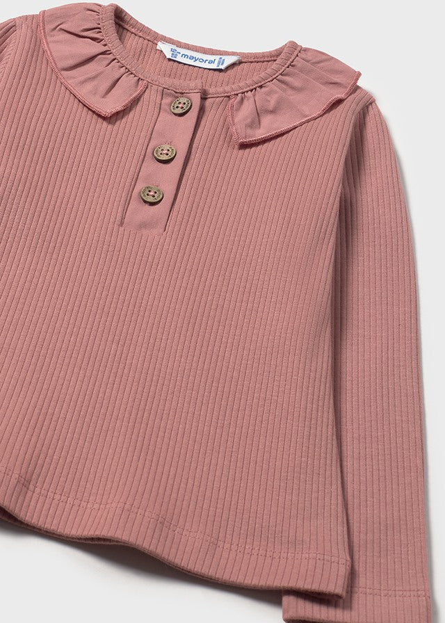 POLO ROSA A COSTINE CON COLLETTINO