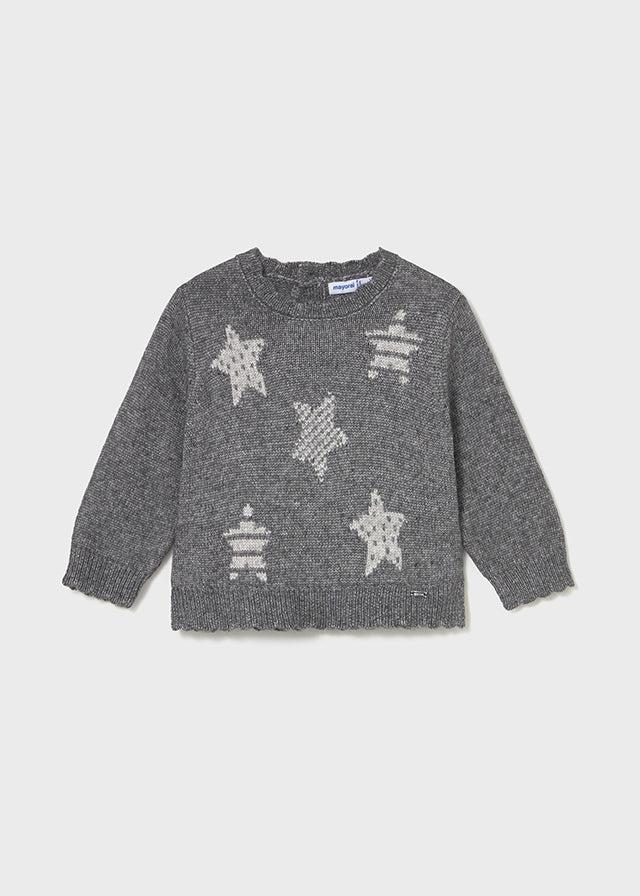 MAGLIONCINO GRIGIO CON STELLINE