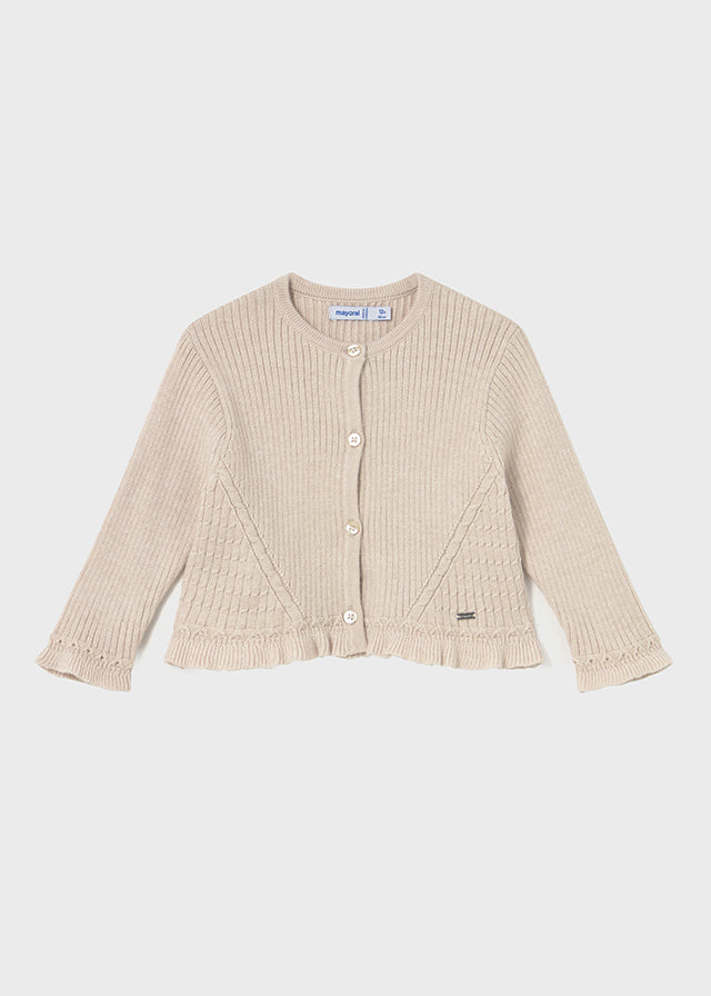 CARDIGAN COLOR AVORIO RICAMATO