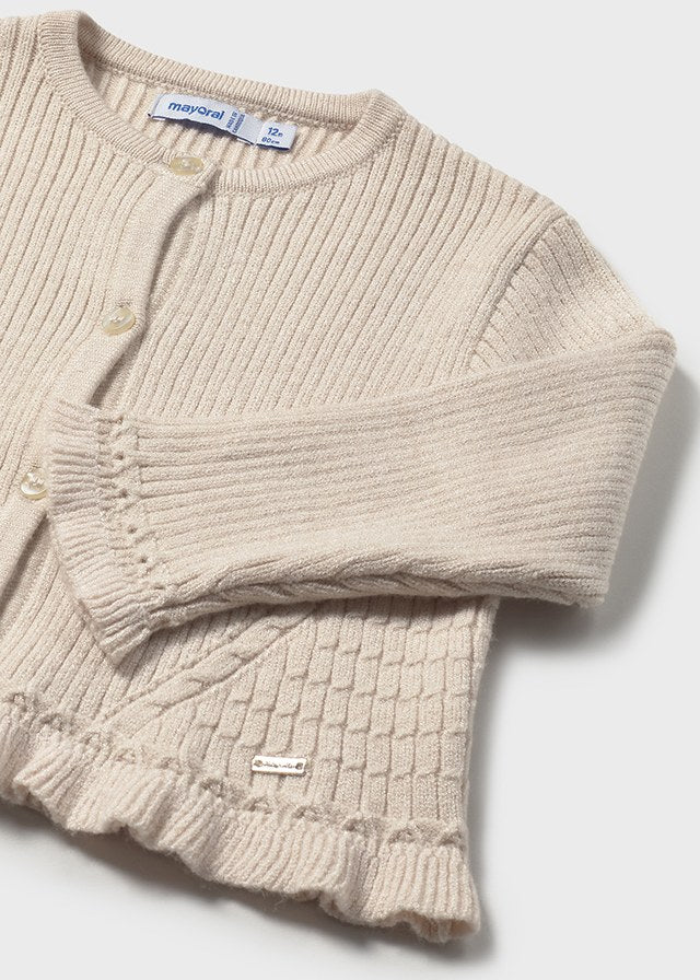 CARDIGAN COLOR AVORIO RICAMATO