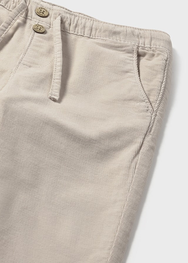 PANTALONE JOGGER MICROCOSTINA DI VELLUTO COLOR CREMA