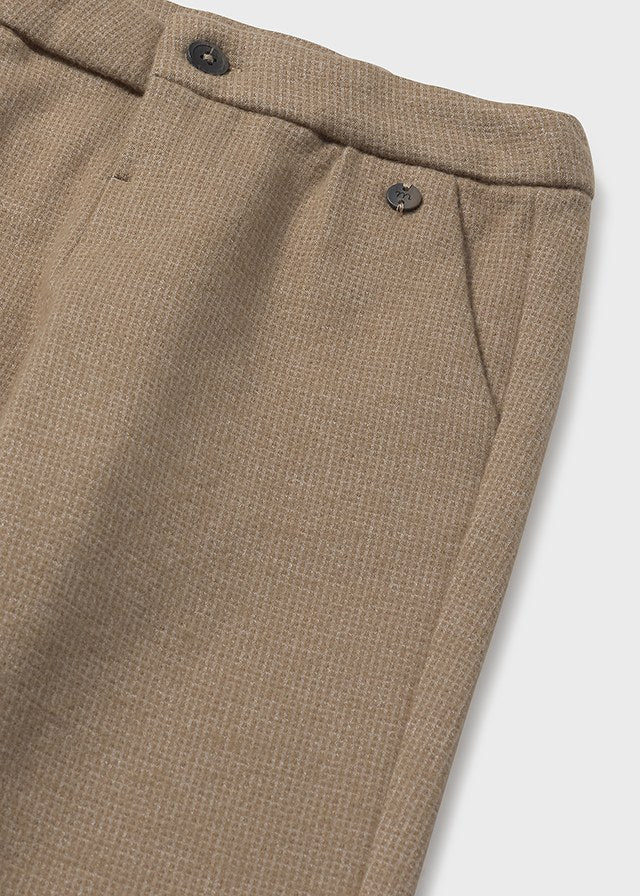 PANTALONE CHINO5 TASCHE EFFETTO QUADRETTI CIOCCOLTO CAPPUCCINO