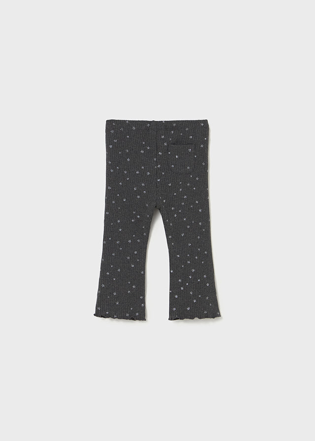 LEGGINGS FLARE GRIGI CON STELLINE