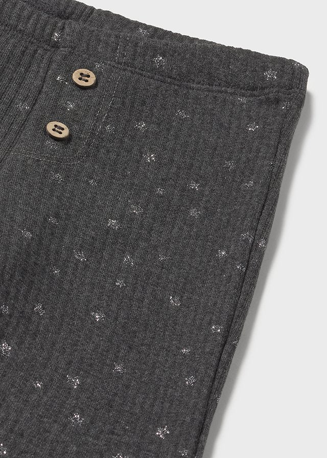 LEGGINGS FLARE GRIGI CON STELLINE