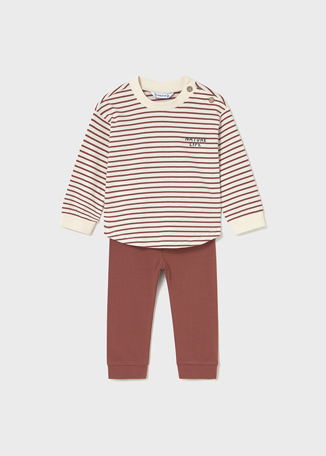 COMPLETO MAGLIA A RIGHE CON FARFALLA più LEGGINGS
