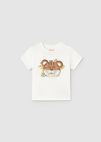 T-SHIRT MANICHE CORTE STAMPA TIGRE