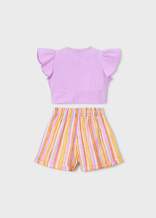 COMPLETO CORTO MILLERIGHE, GIALLO, ARANCIO, LILLA