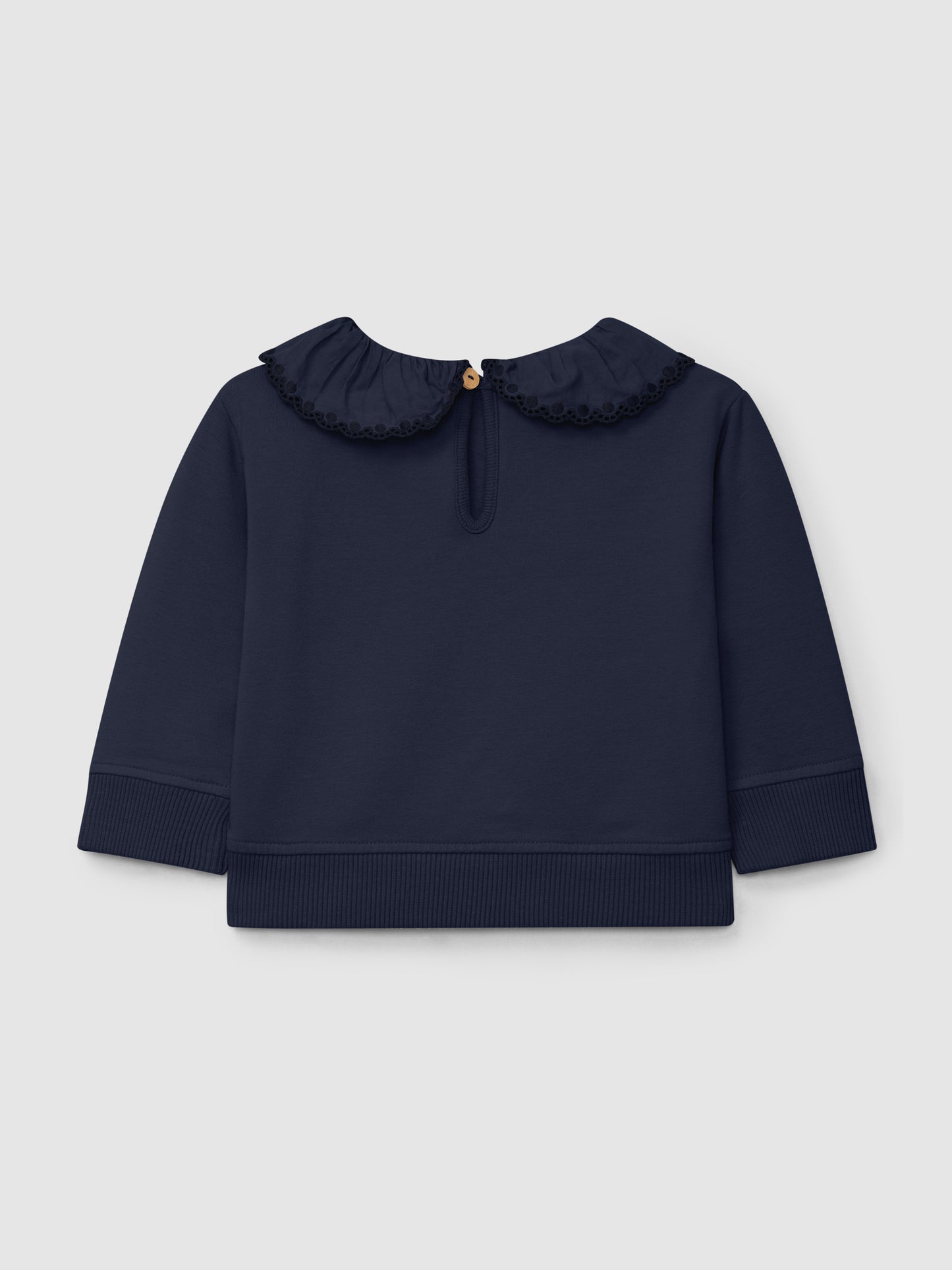 FELPA CHIUSA CON COLLO IMPORTANTE BLU NAVY