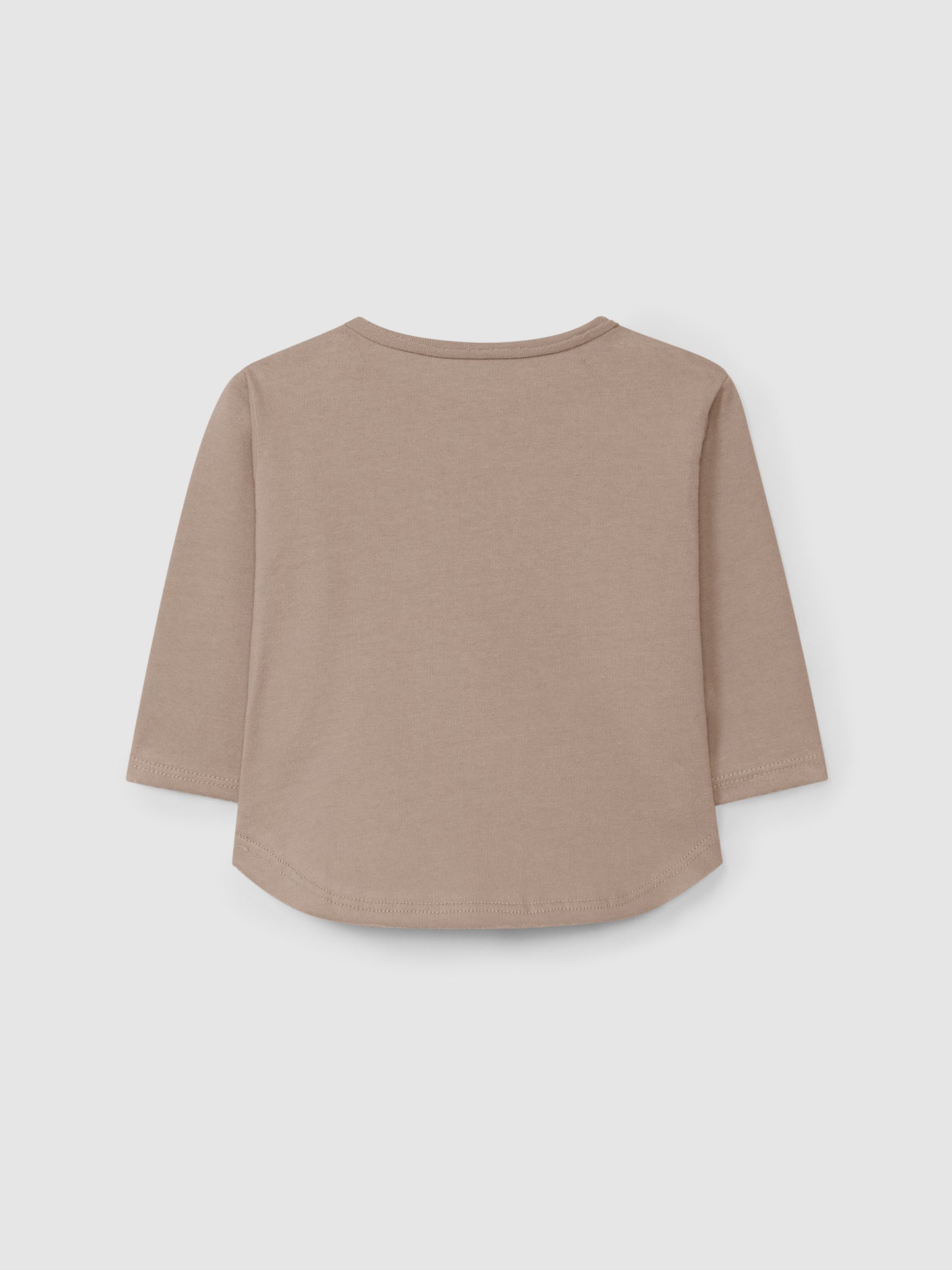 T-SHIRT MANICA LUNGA STAMPA CASETTA COLOR ROSA ANTICO