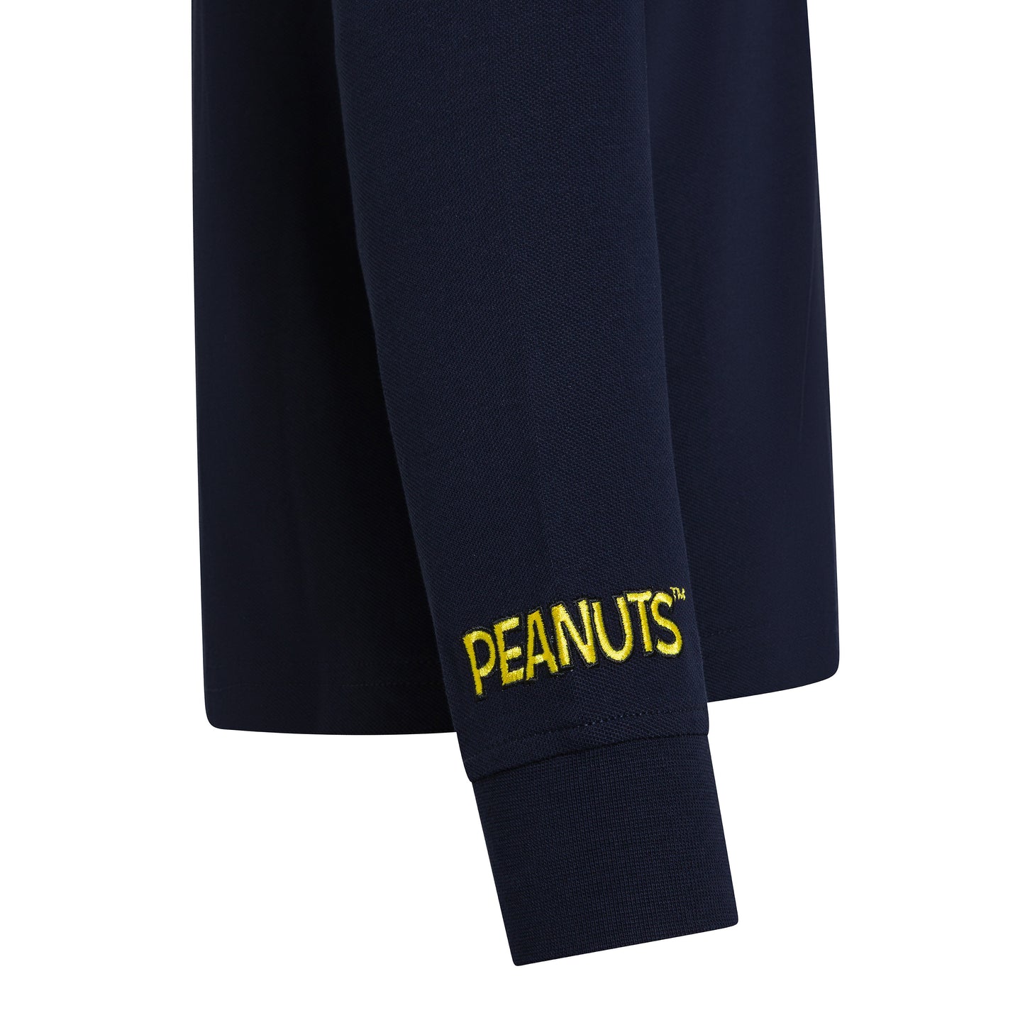 POLO IN PIQUET DI COTONE BLU CON LOGO SNOOPY