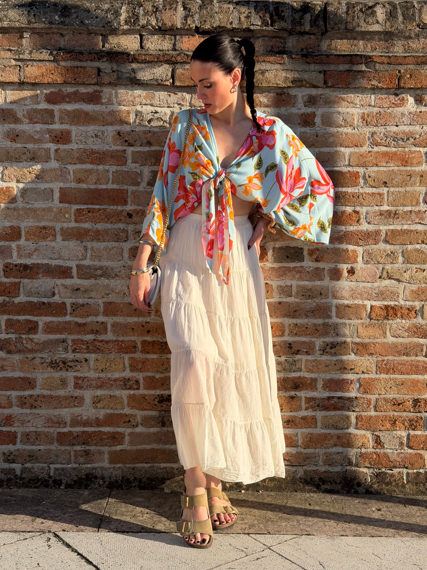 Gonna bianca in cotone