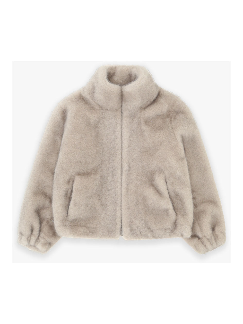 PELLICCIA SINTETICA COLOR GRIGIO GHIACCIO