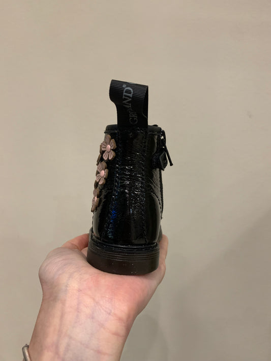 STIVALETTI DI PELLE STAMPA MARGHERITA