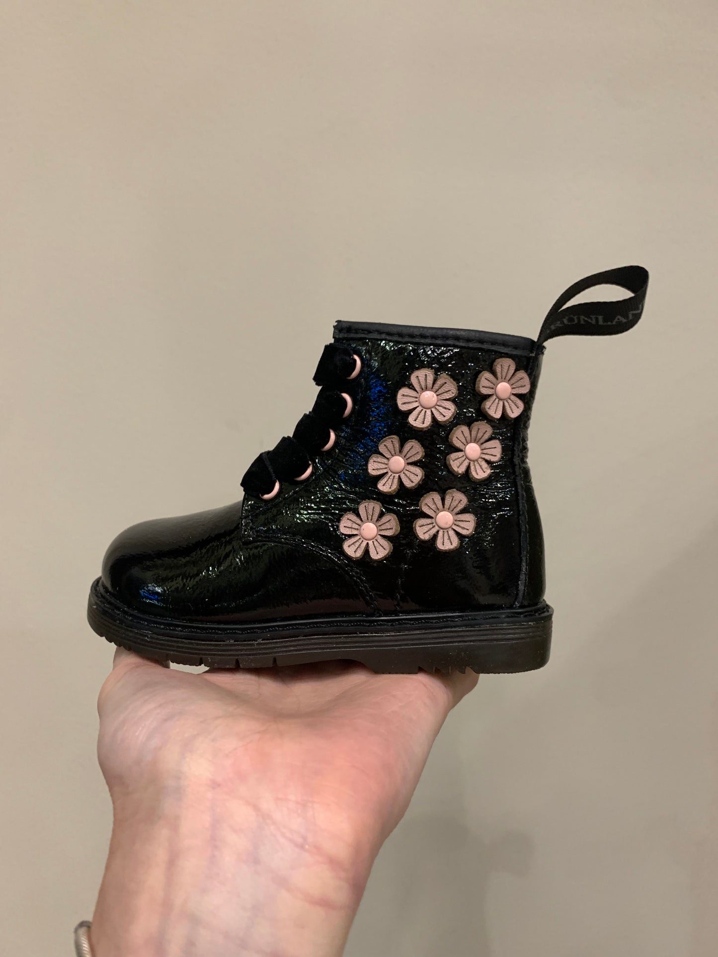 STIVALETTI DI PELLE STAMPA MARGHERITA