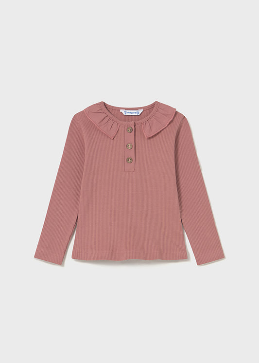 POLO ROSA A COSTINE CON COLLETTINO