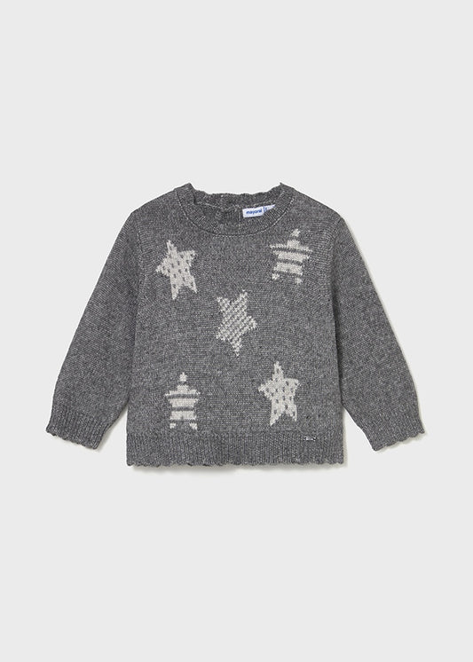 MAGLIONCINO GRIGIO CON STELLINE