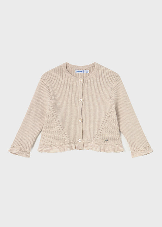 CARDIGAN COLOR AVORIO RICAMATO