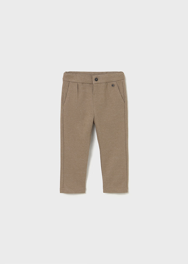 PANTALONE CHINO5 TASCHE EFFETTO QUADRETTI CIOCCOLTO CAPPUCCINO