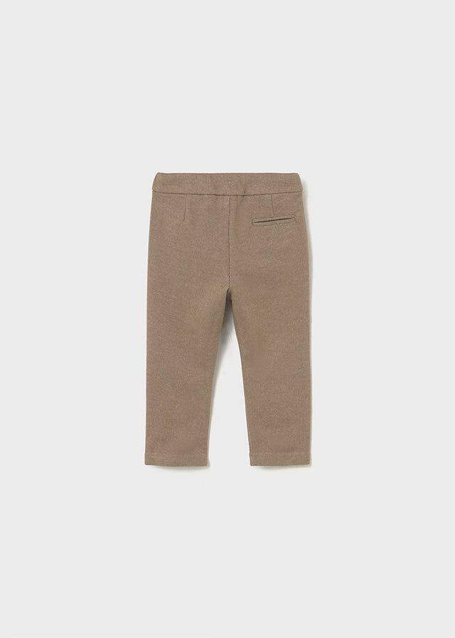PANTALONE CHINO5 TASCHE EFFETTO QUADRETTI CIOCCOLTO CAPPUCCINO