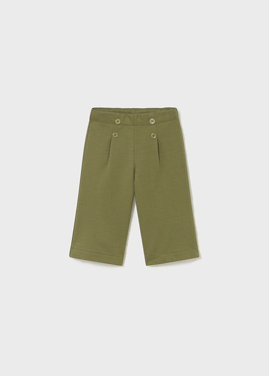 PANTALONI VERDE SCURO CON BOTTONCINI