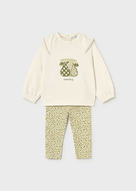COMPLETO FELPA più LEGGINGS PERA