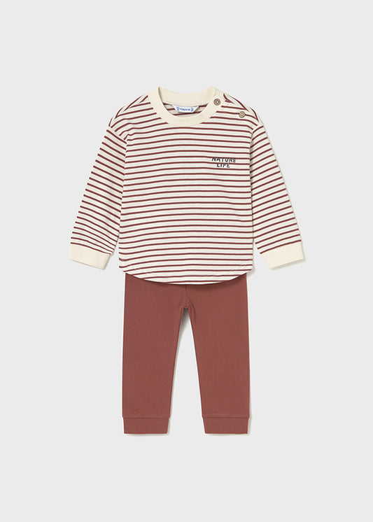 COMPLETO MAGLIA A RIGHE CON FARFALLA più LEGGINGS