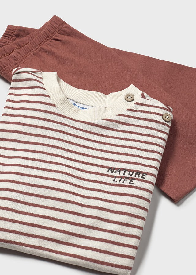 COMPLETO MAGLIA A RIGHE CON FARFALLA più LEGGINGS