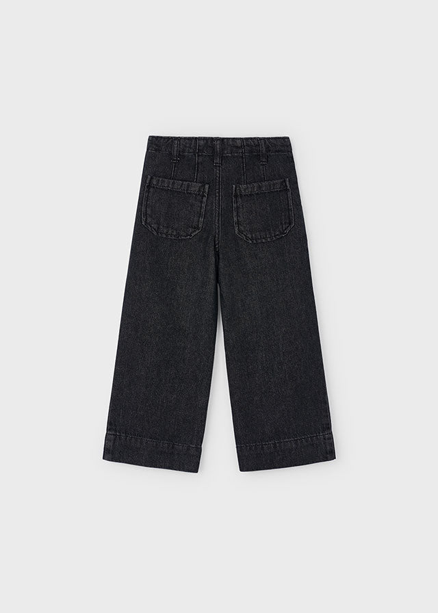 JEANS MODELLO CULOTTE VITA ALTA COLOR NERO SLAVATO