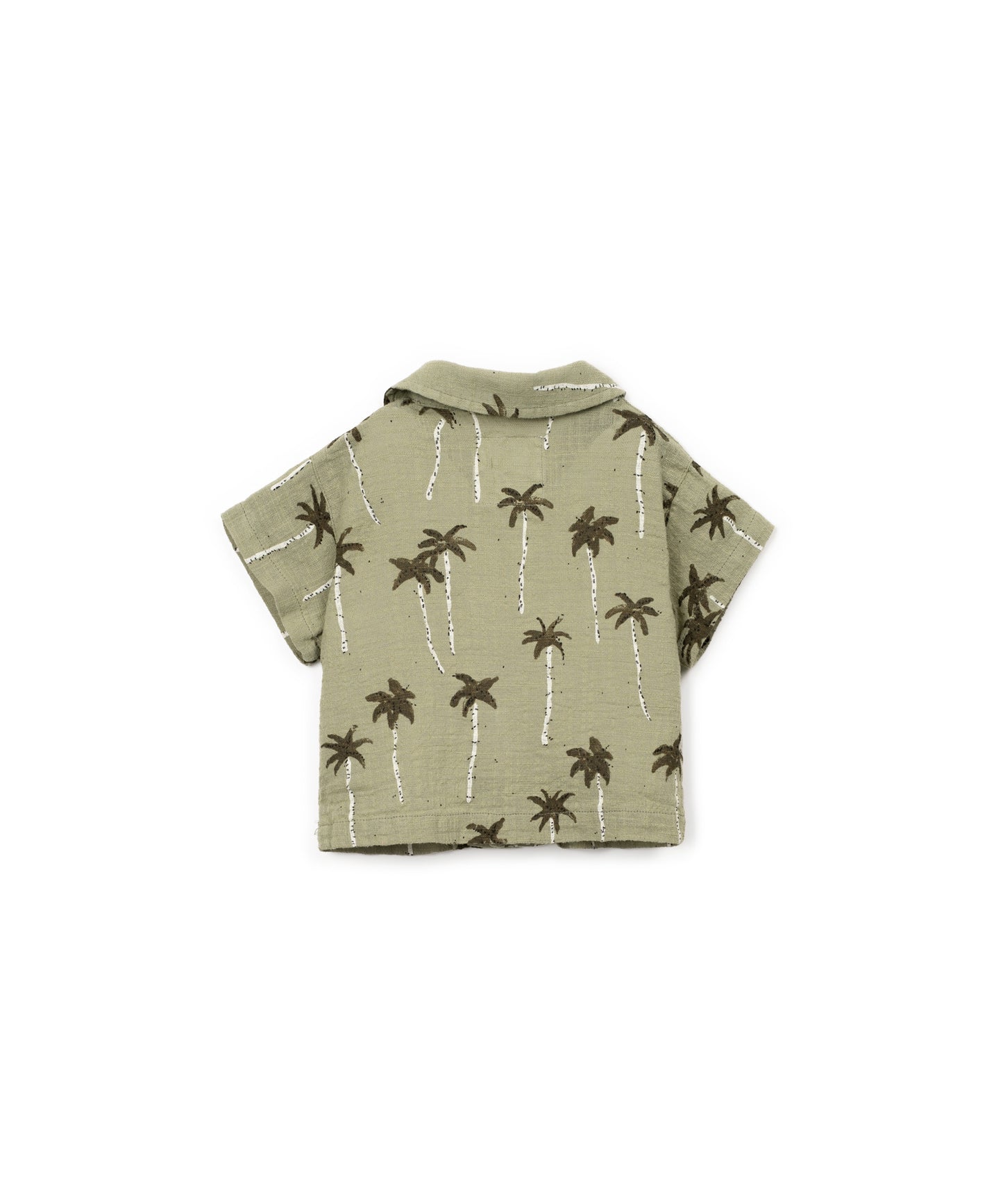 CAMICIA MANICHE CORTE STAMPA PALME