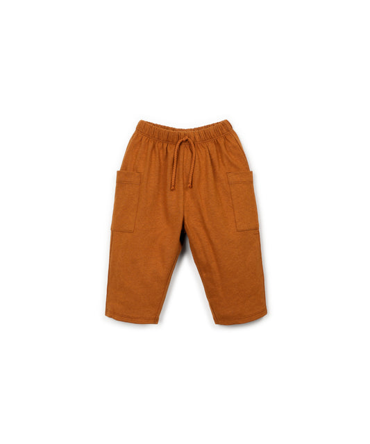 PANTALONE LUNGO TUTA COLOR MATTONE