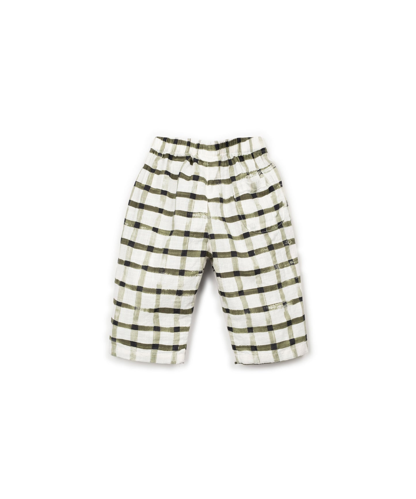 PANTALONE IN VICHY BIANCO, VERDE