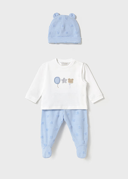 TUTINA 2 PEZZI TEMA ORSI E CUFFIETTA