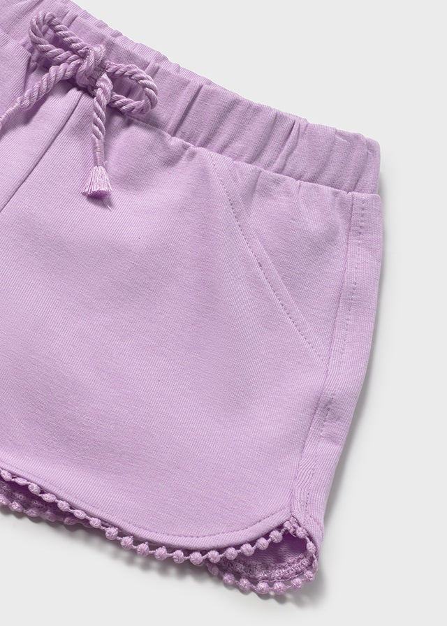 SHORTS GARZATO COLOR LILLA