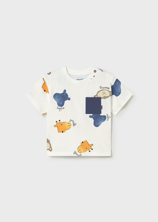 T-SHIRT MANICHE CORTE STAMPA HIPPO