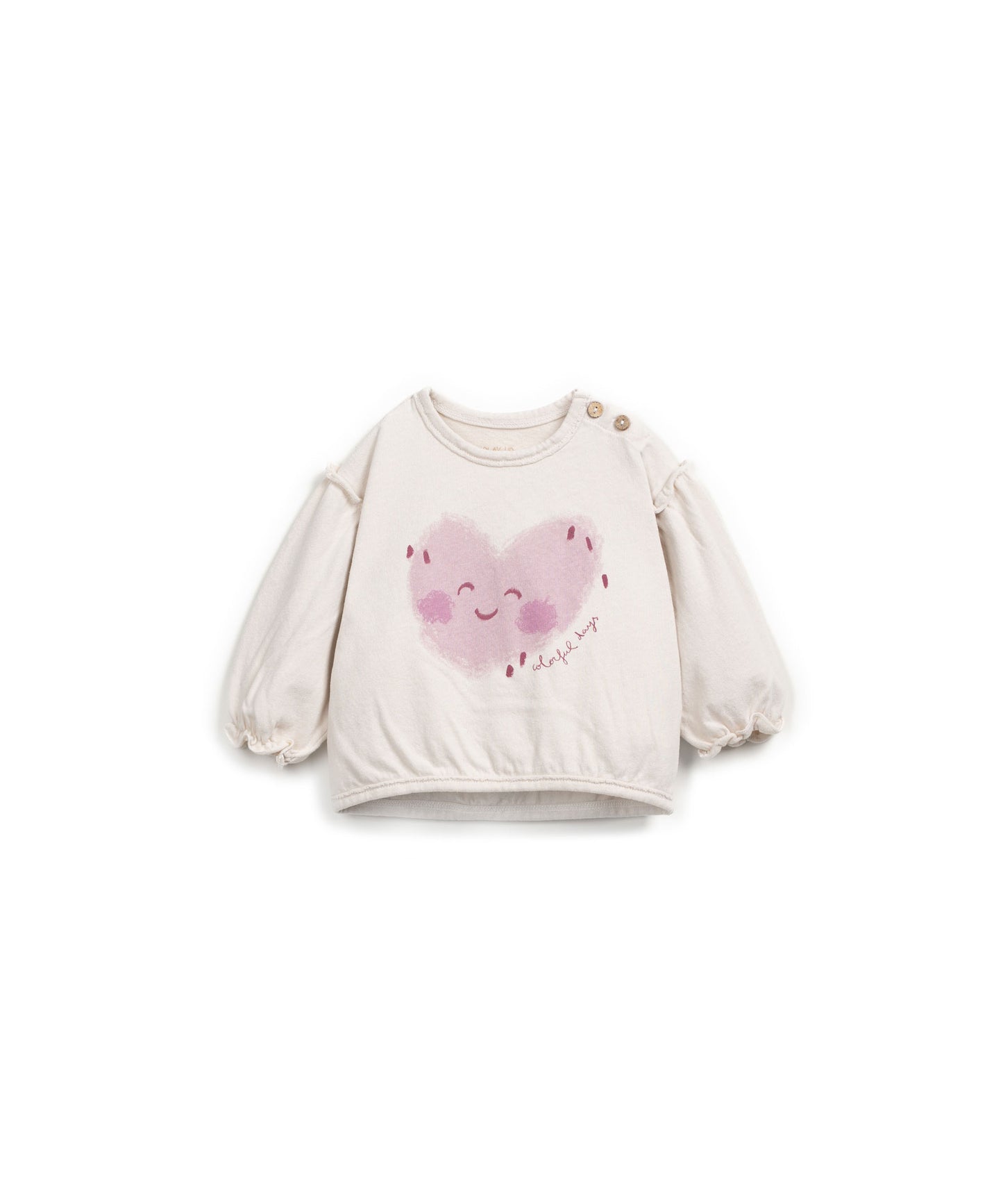 T-SHIRT MANICA LUNGA STAMPA CUORE