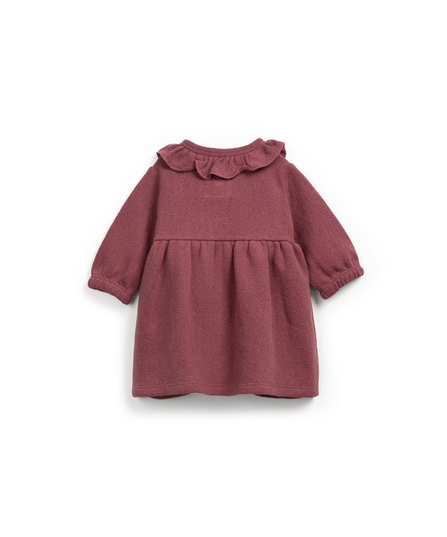 ABITO CON COLLO IMPORTANTE E BOTTONCINI DI LEGNO