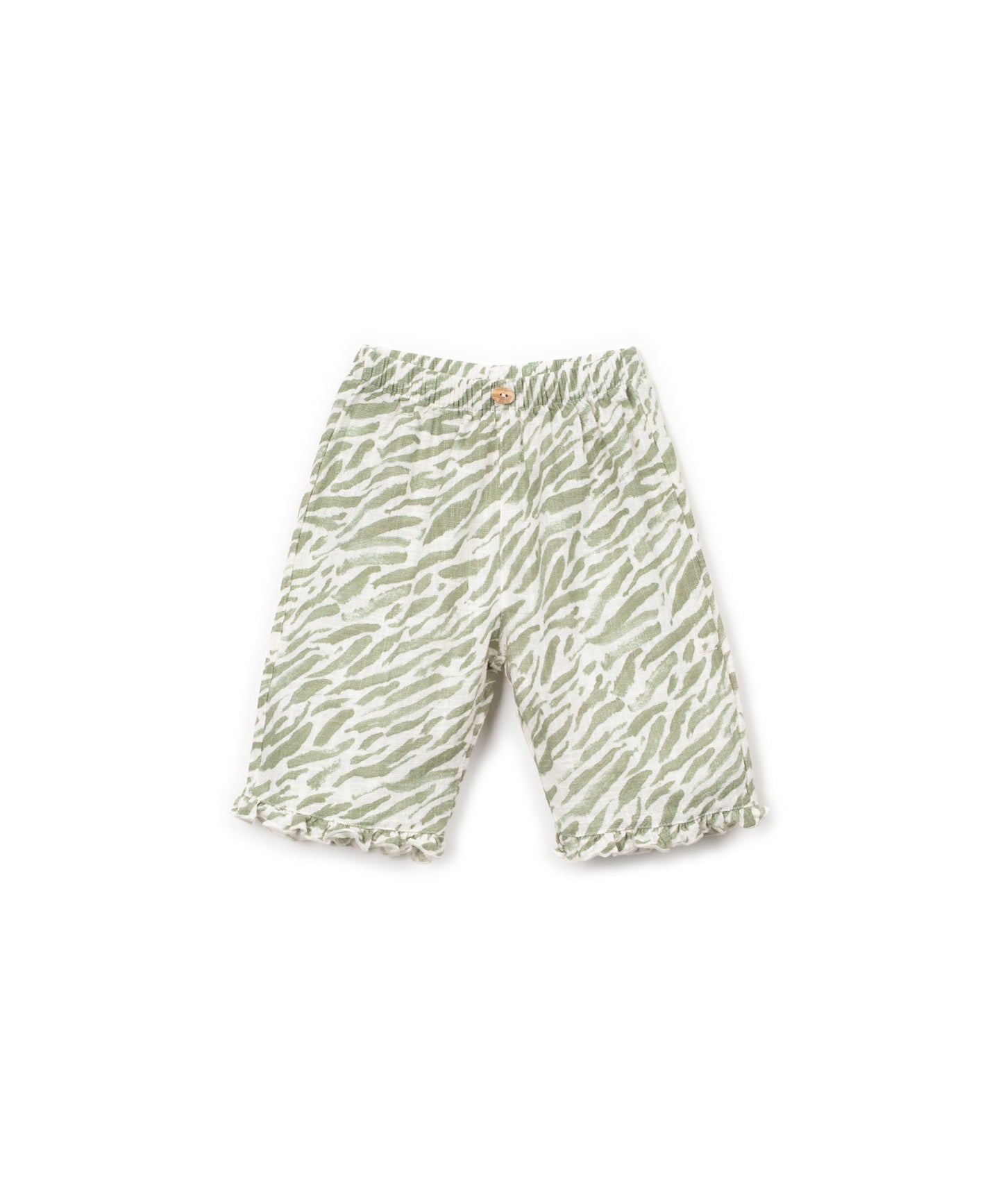 PANTALONE EFFETTO ZEBRA VERDE