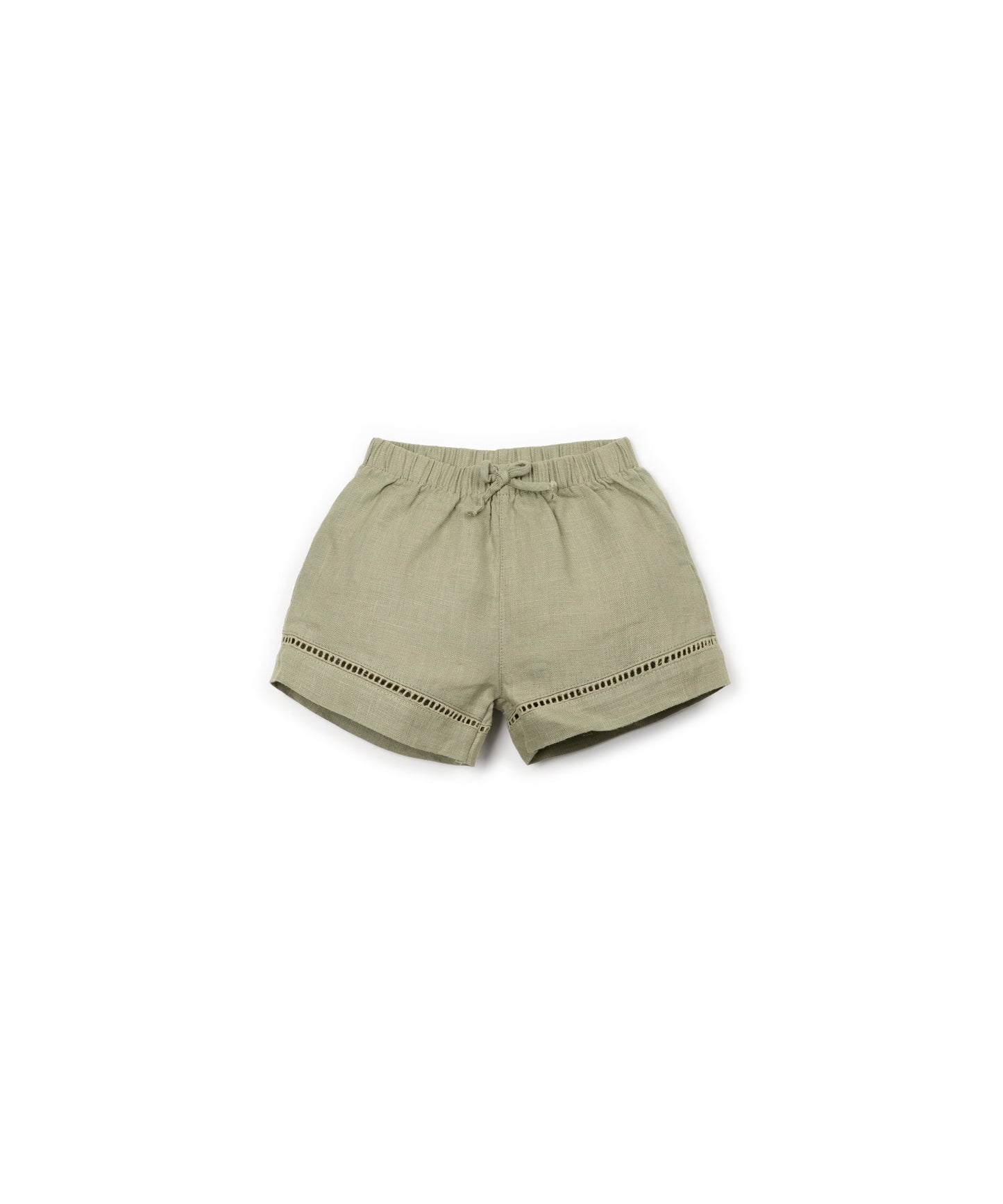 SHORTS VERDI IN LINO