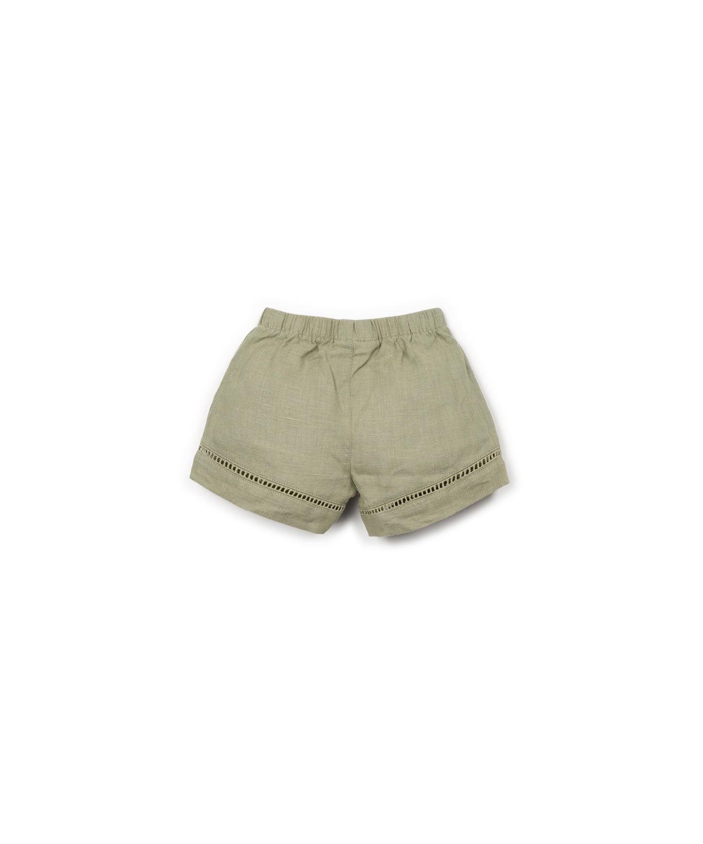 SHORTS VERDI IN LINO