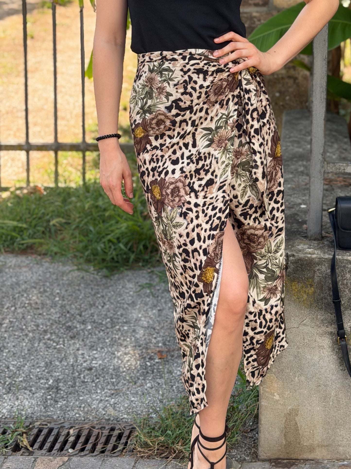 Gonna pareo stampa animalier