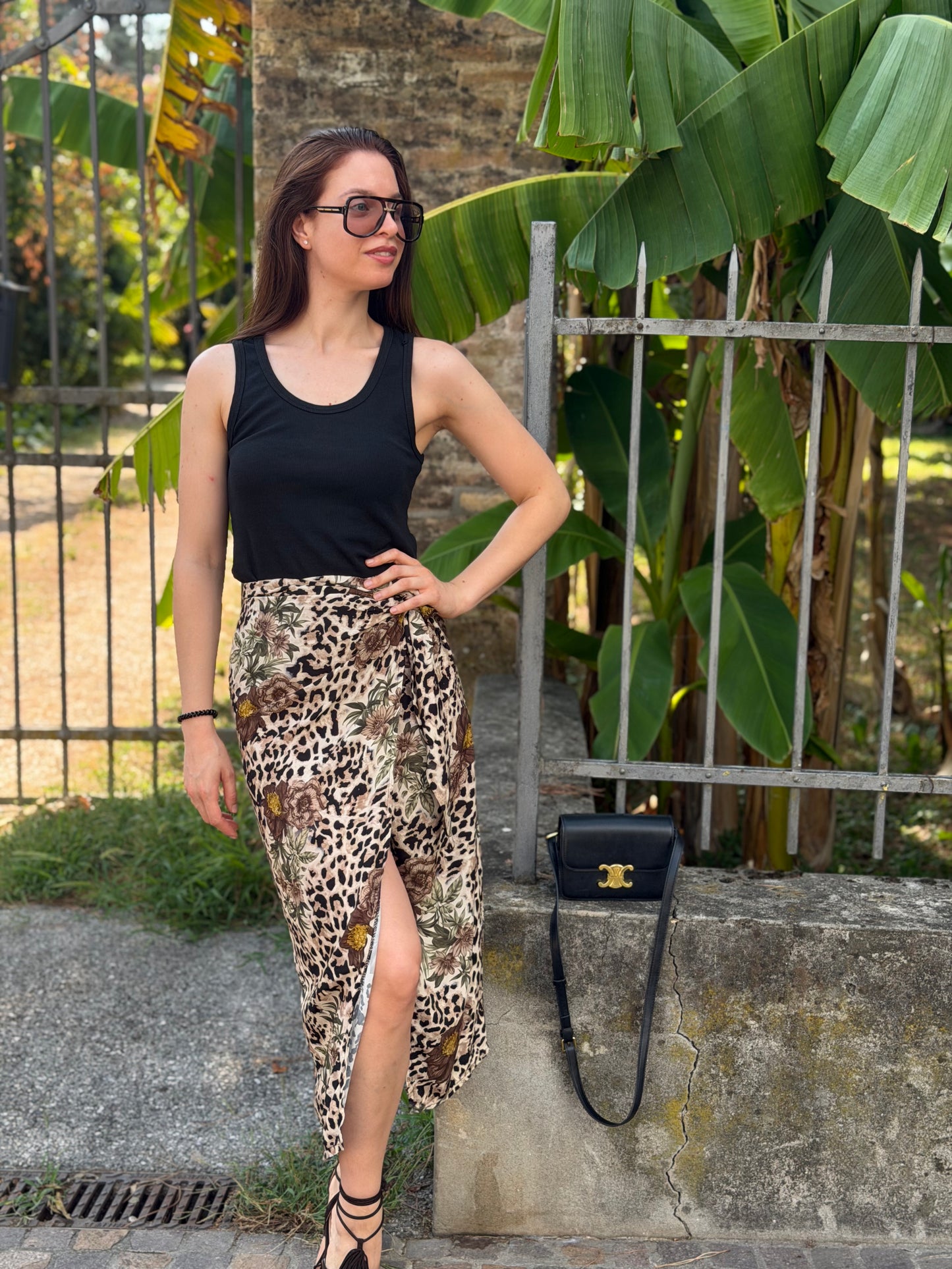 Gonna pareo stampa animalier