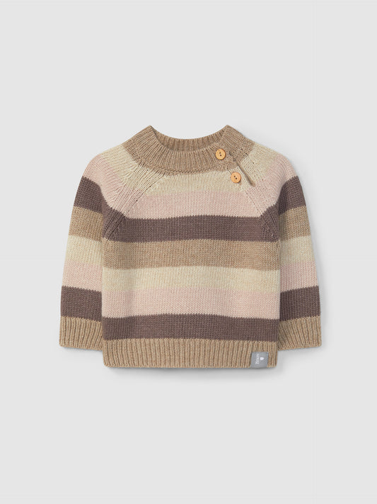 MAGLIONE RIGONA PORPORA, ROSA E CAPPUCCINO
