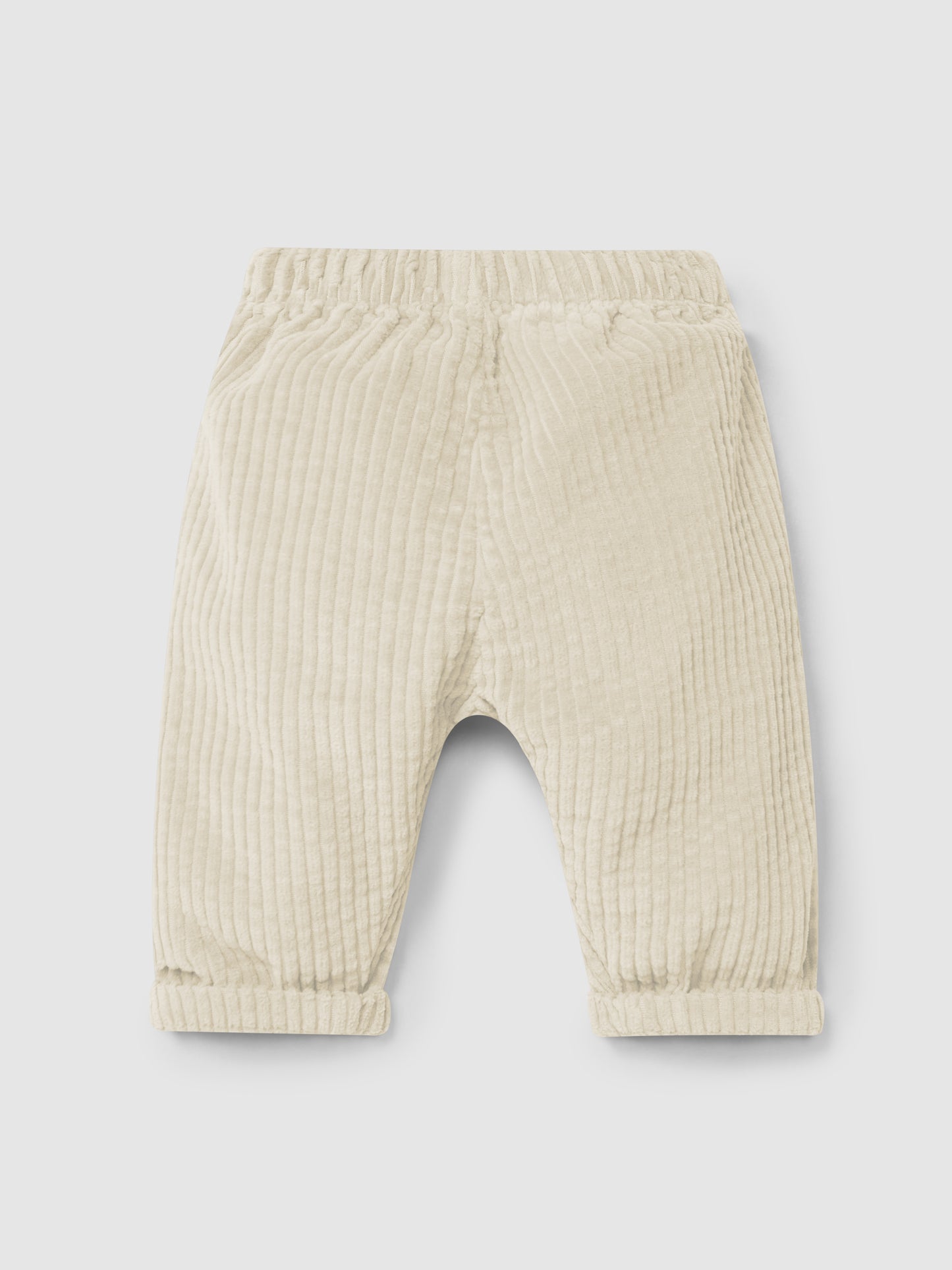 PANTALONE DI VELLUTO SABBIA CON COSTINA ROBUSTA