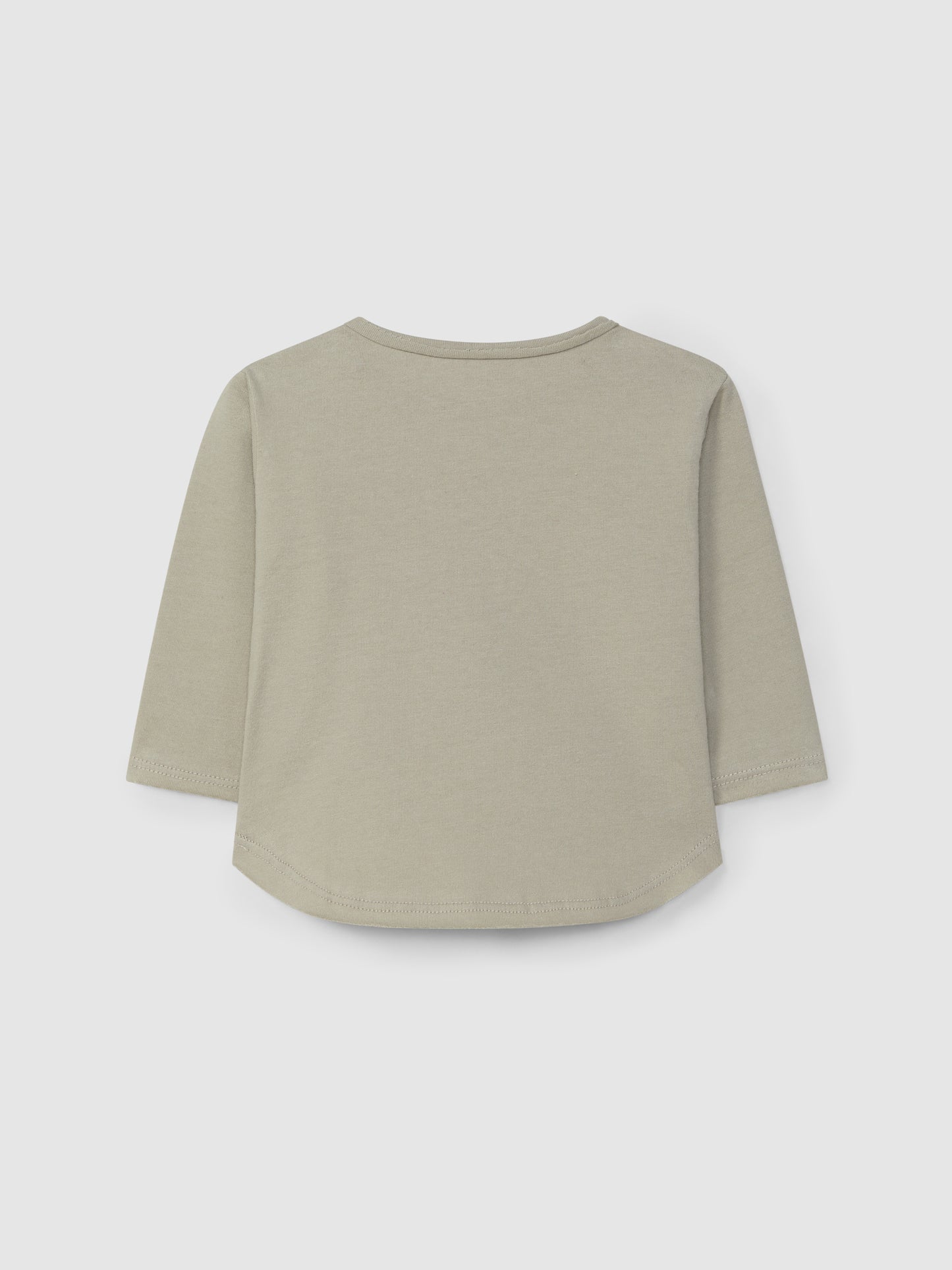 T-SHIRT MANICA LUNGA  TAUPE CON CASETTA