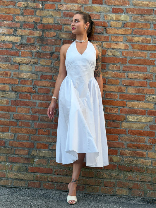 Abito bianco modello marilyn