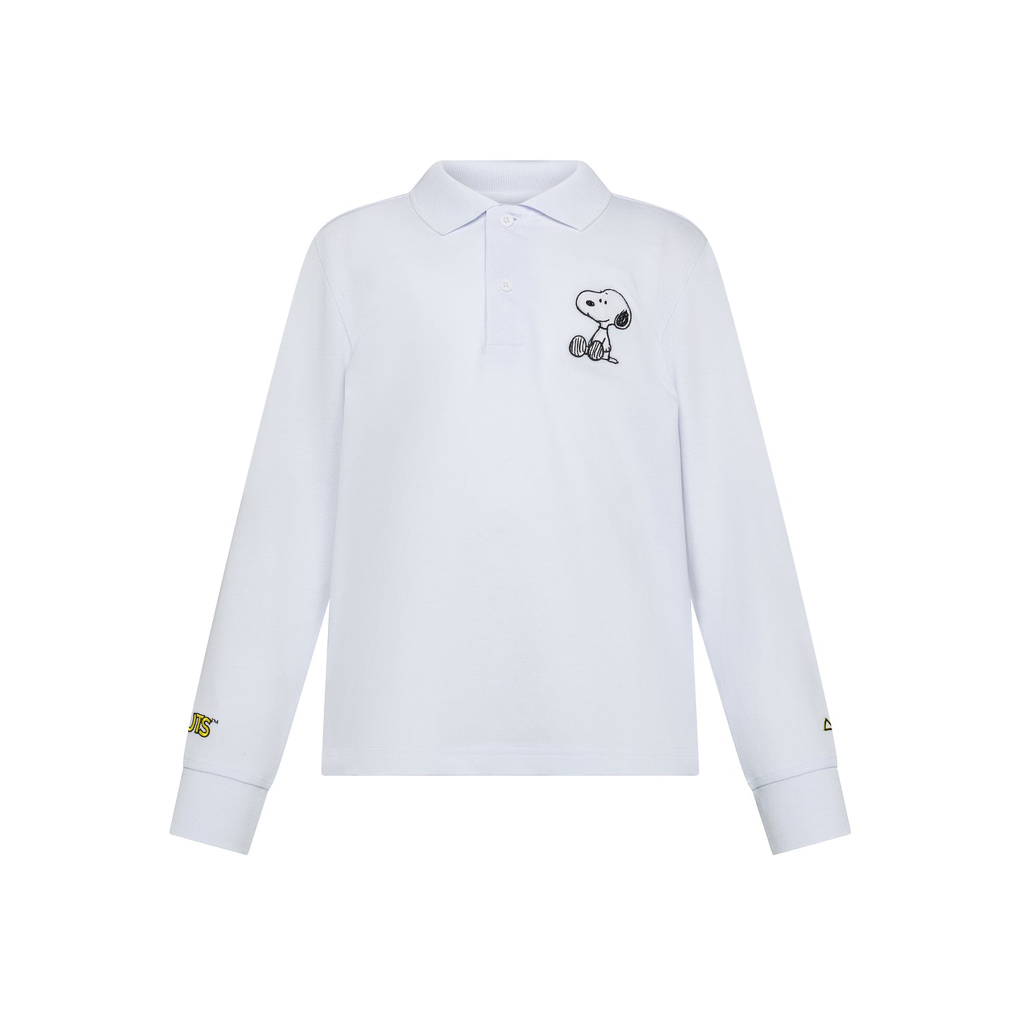 POLO IN PIQUET DI COTONE CON SNOOPY BIANCO