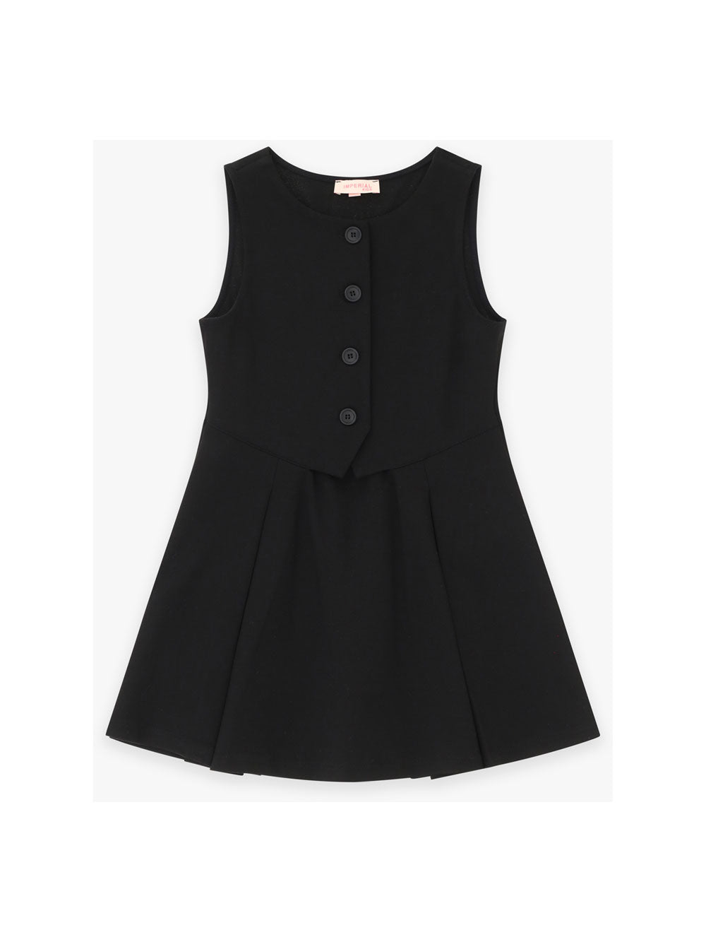 VESTITO A GILET CON GONNA EFFETTO PLISSE