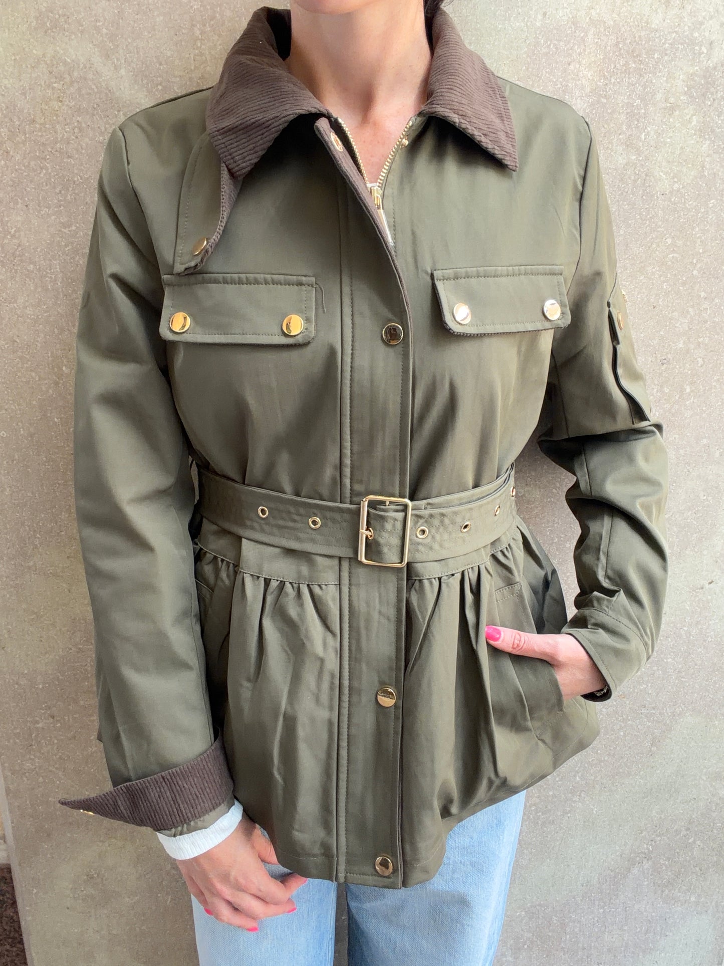 Giaccone Boston verde militare