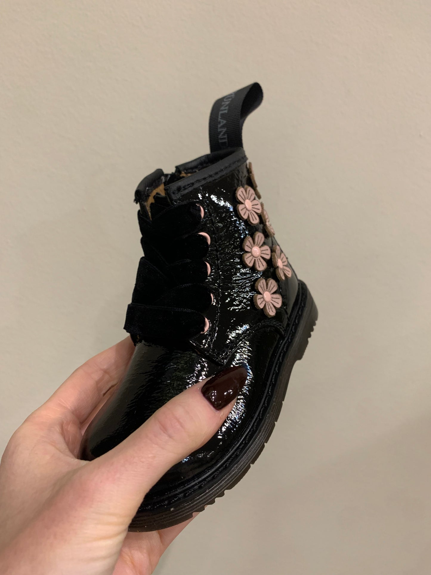 STIVALETTI DI PELLE STAMPA MARGHERITA